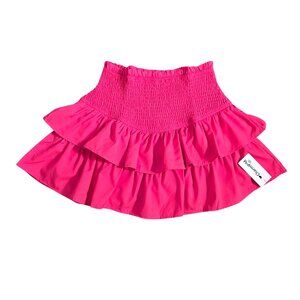 NWT | CharmWM Vibrant Pink Tiered Ruffle Skort | Built-In Shorts | Size 12